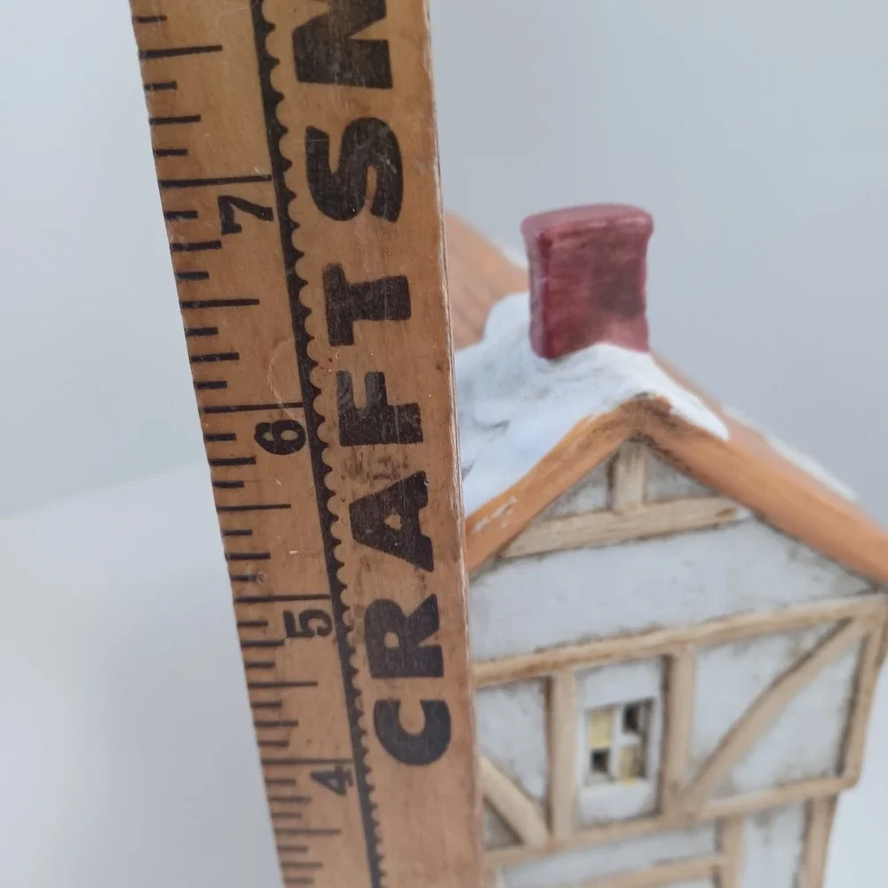 Vintage Christmas Porcelain Lighted‎ Village Town Hall No Light